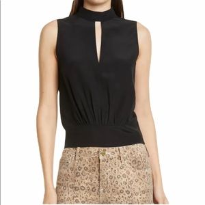 FRAME Keyhole Silk Tank